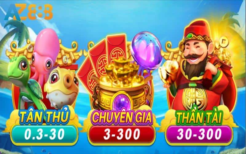 Có 3 phòng chơi trong Bắn Cá Thần Tài Có 3 phòng chơi trong Bắn Cá Thần Tài